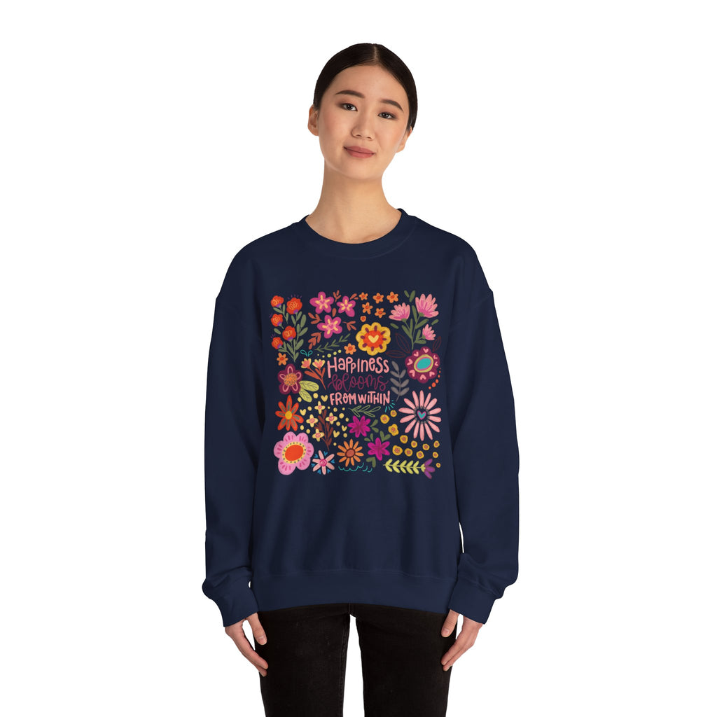 HAPPINESS BLOOMS WITHIN SWEATSHIRT